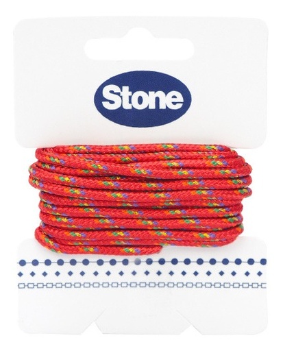 Cordon paracord 3mm rojo/mix #3 x 3m