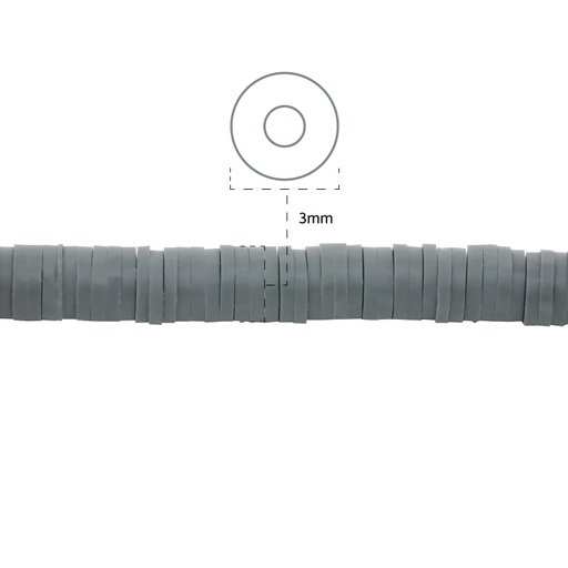 [04603] Sarta fimo disco 3mm 024 gris x 39cm