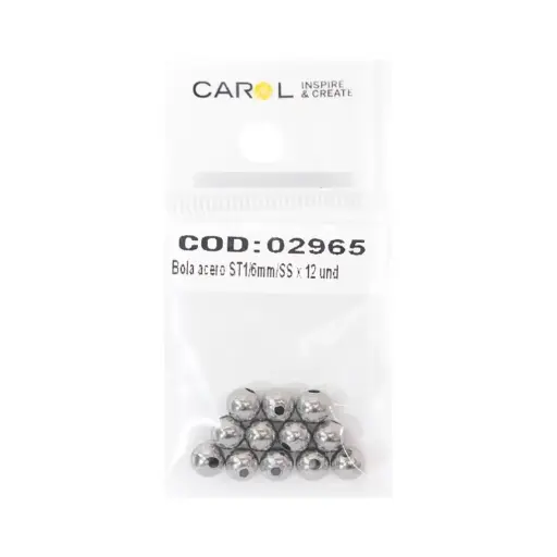 [02965] Bola acero ST1/6mm/SS x 12 und