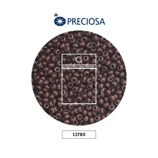 [06485] Mostacilla checa preciosa 2mm 13780 OP cafe x 50g