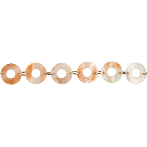 Sarta Madre perla dona crema 20mm x 17unds