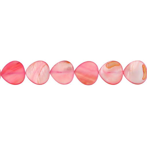 Sarta Madre perla drop 21x21mm S7 red