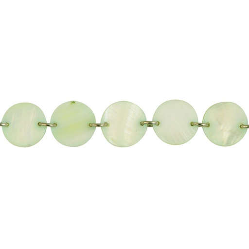 [07539] Sarta Madre perla RR 20x20mm S64 green apple