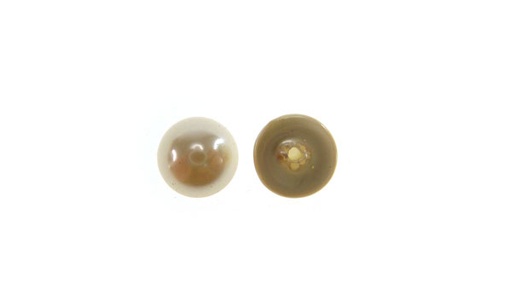 [05159] Media perla sintetica base plana 1H 18mm cream A-03 x und
