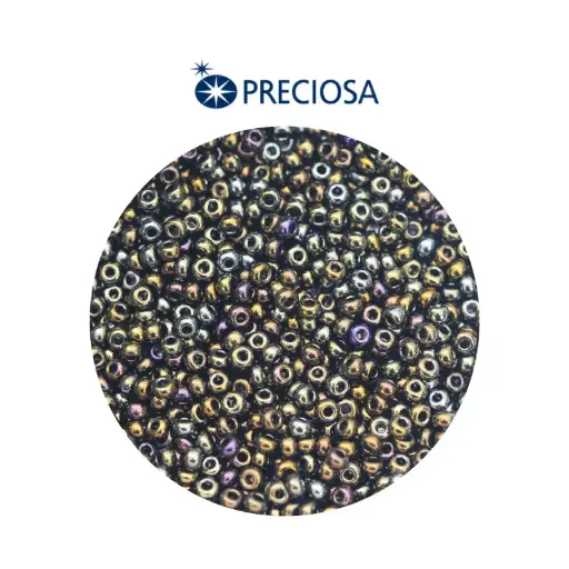 [22899] Mostacilla checa preciosa 10/0 2mm 59115 cafe irizado x 500g