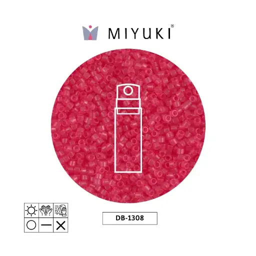[17455] Miyuki delica 11/0 DB1308 transparente bubble gum rosado x 10g
