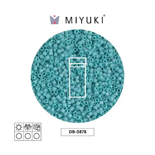 [24960] Miyuki delica 11/0 DB0878 mat opaco turquoi AB x 3g