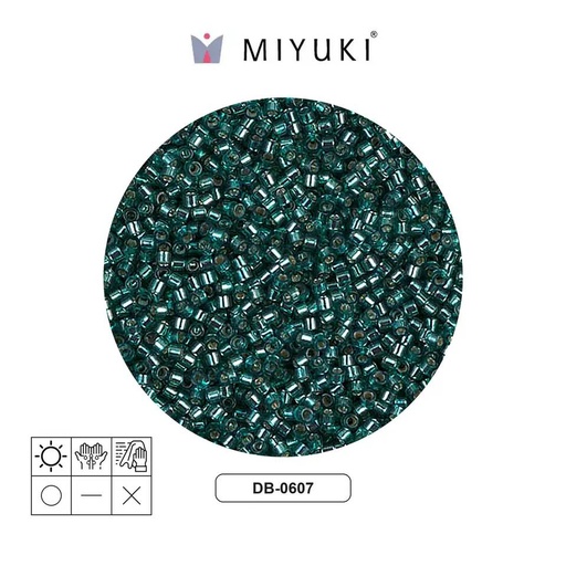 [31060] Miyuki delica 11/0 DB0607 silver lined teal x 50g
