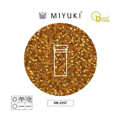[18860] Miyuki delica 11/0 DB2157 plateado forrado amarillo sherbet x 3g