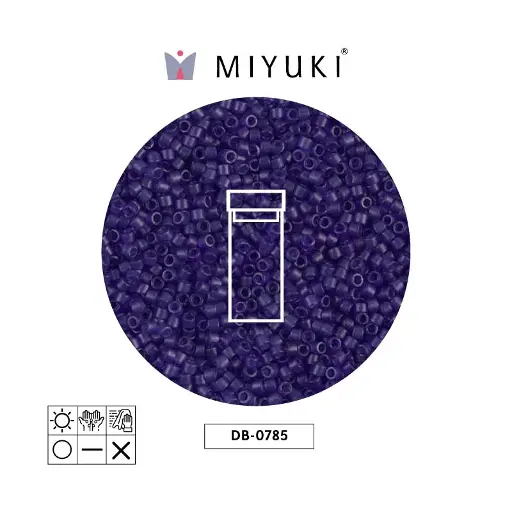 [01957] Miyuki delica 11/0 DB0785 mate transparente azul x 3g