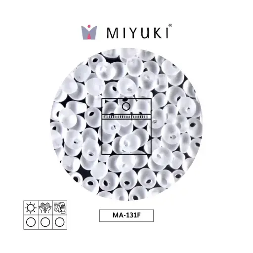 Miyuki magatama 4mm MA0131F mate cristal x 25g