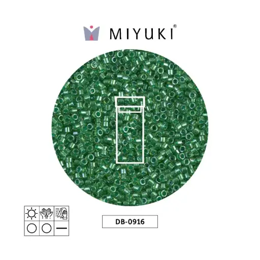 [12030] Miyuki delica 11/0 DB0916 sparkling forrado verde chartreuse x 3g