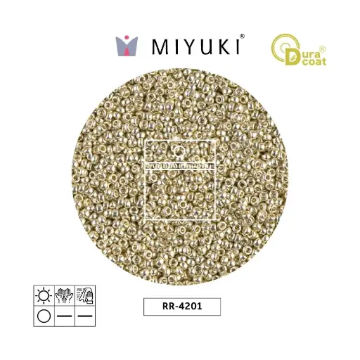 [06748] Mostacilla Miyuki rocalla 15/0 RR4201 galvanizado plateado x 25g 