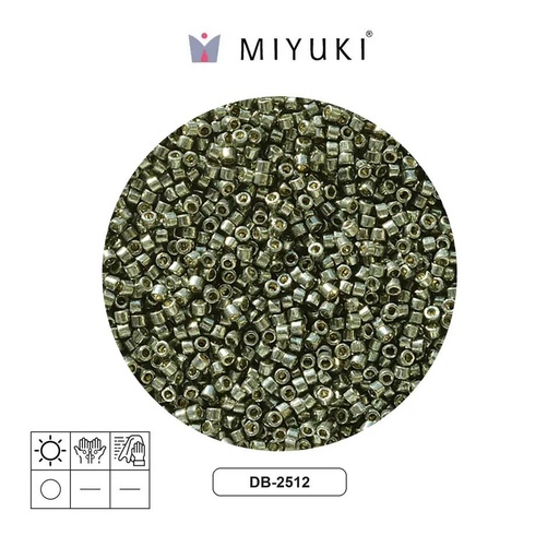 [25615] Miyuki delica 11/0 DB2512 duracoat galvanized dark steel green x 50g