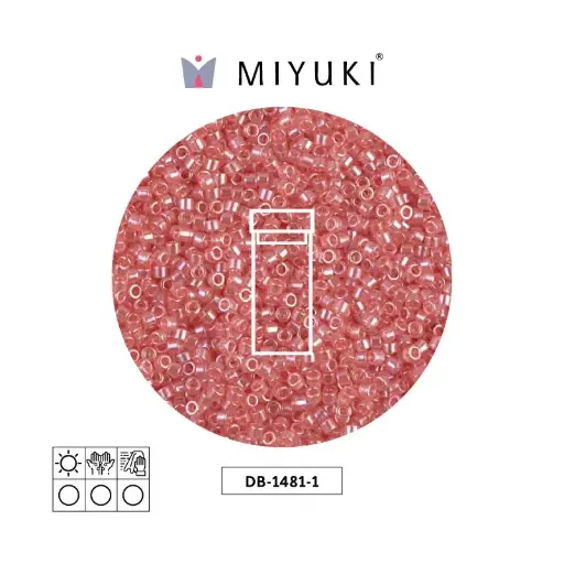 [19488] Miyuki delica 11/0 DB1481-1 transparent salmon luster x 3g