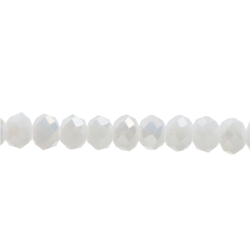 [12185] Murano rondela facetada 3mm white alabaster 57AB x 125und