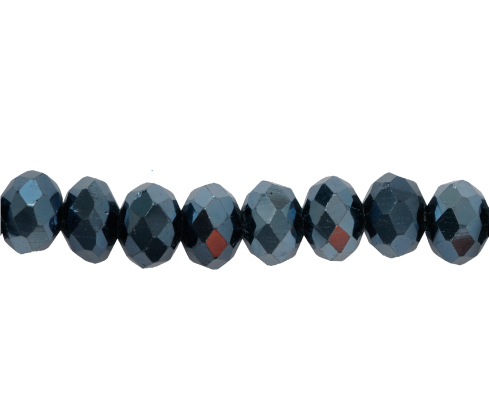 [10645] Murano rondela facetada 4mm jet nut 88 x aprox120unds