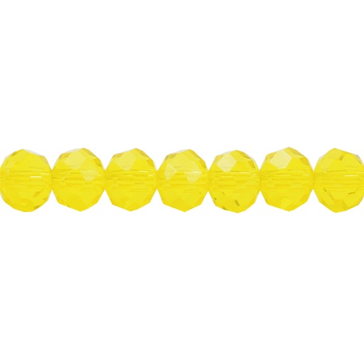 [07331] Murano rondela facetada 6mm amarillo cristal RV632 x aprox 80unds