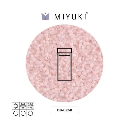 [25206] Miyuki delica 11/0 DB0868 mate tranparent rosado niebla AB x 3g