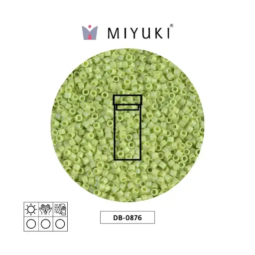 [26987] Miyuki delica 11/0 DB0876 mate opaco verde chartreuse AB x 3g
