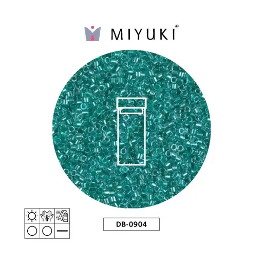 [25205] Miyuki delica 11/0 DB0904 sparkling aqua green lined x 3g