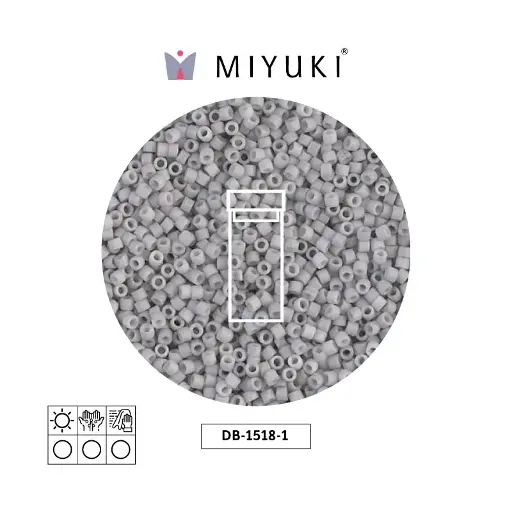 [13033] Miyuki delica 11/0 DB1518-1 mate opaco claro smoke x 3g