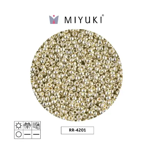 [15525] Mostacilla Miyuki rocalla 15/0 RR4201 galvanizado plateado x 250g