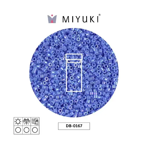 [13866] Miyuki delica 11/0 DB0167 opaco medium azul AB x 3 gr