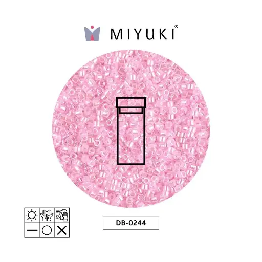 [18919] Miyuki delica 11/0 DB0244 forrado claro rosado x 3g