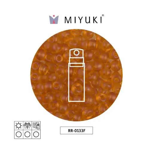 [29041] Mostacilla Miyuki rocalla 6/0 RR0133F matte transparent topaz x 10g