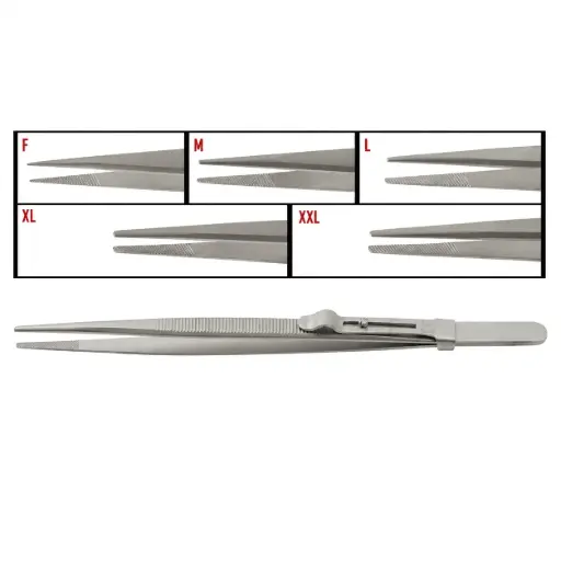 [18516] Diamond Tweezer X-Large Tip. Total Length: 160mm. Made Of Stainless Steel. TWZ-403