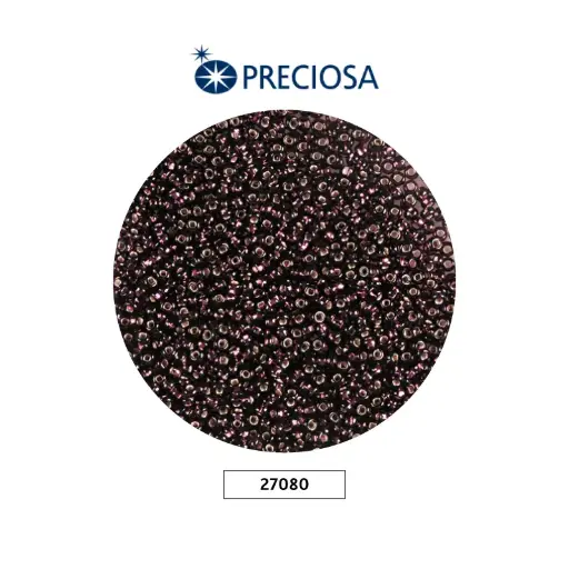 [11512] Mostacilla checa preciosa 10/0 2mm 27080 morado brillante x 500g