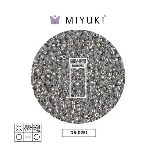 [11516] Miyuki delica 11/0 DB0251 metalizado gris lusterr x 3g