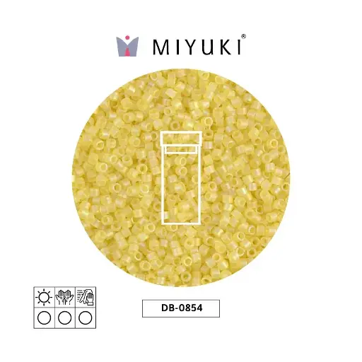 [23284] Miyuki delica 11/0 DB0854 mate transparente amarillo AB x 3g