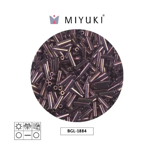 Miyuki bugle 6mm BGL1884 violet gold luster x 250G