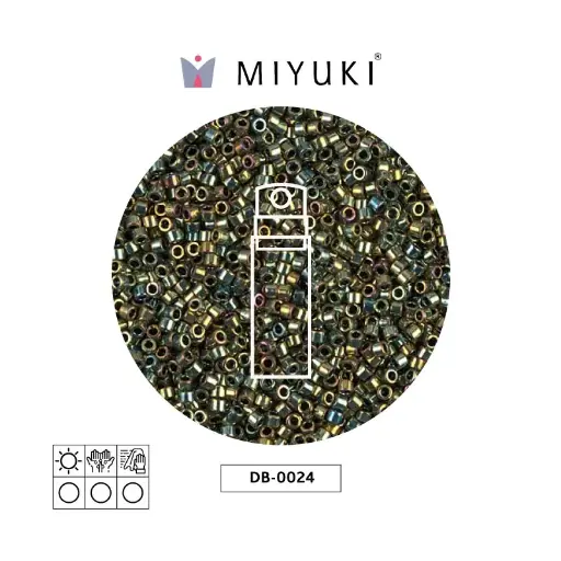 [21682] Miyuki delica 11/0 DB0024 metalizado verde AB x 10g