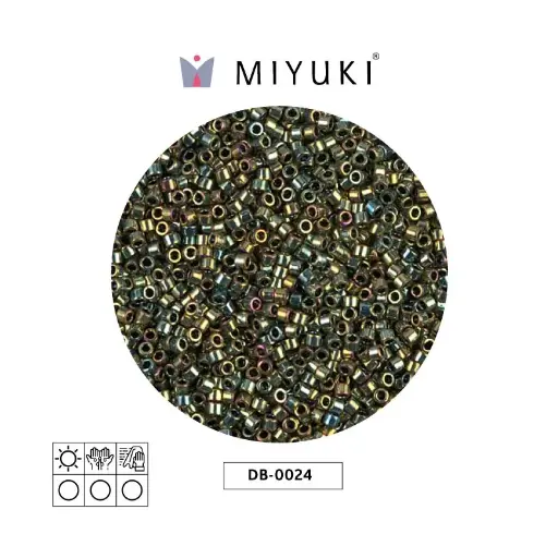 [27083] Miyuki delica 11/0 DB0024 metalizado verde AB x 50g