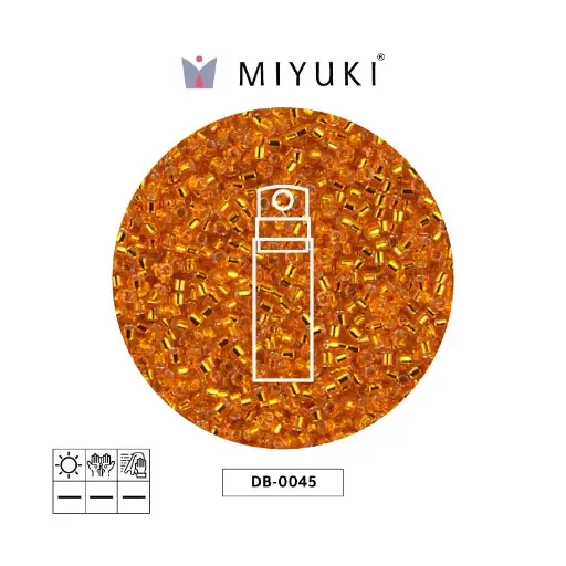 [02809] Miyuki delica 11/0 DB0045 silver lined orange x 10g