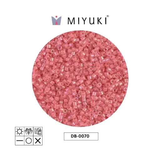 [29353] Miyuki delica 11/0 DB0070 coral lined rystal luster x 50g