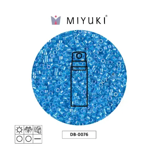 [27908] Miyuki delica 11/0 DB0076 claro azul forrado cristal x 10g