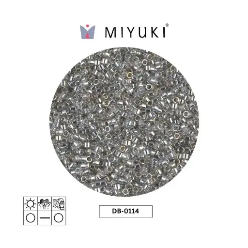 [29329] Miyuki delica 11/0 DB0114 transparent silver grey gold luster x 50gr