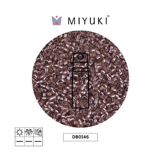 [28313] Miyuki delica 11/0 DB0146 plateado smoky ameth x 10g
