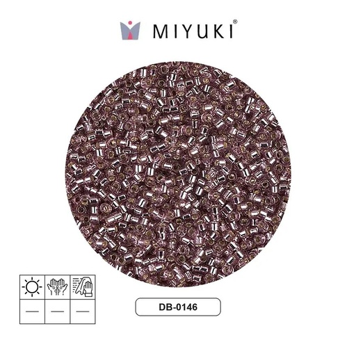 [26841] Miyuki delica 11/0 DB0146 silver smoky ameth x 50g