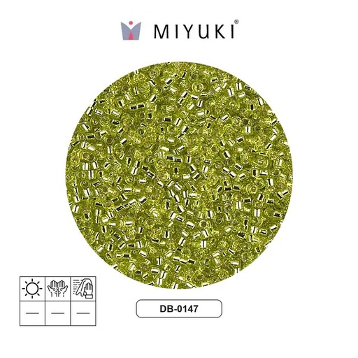 [27295] Miyuki delica 11/0 DB0147 silver chartreruse x 50g