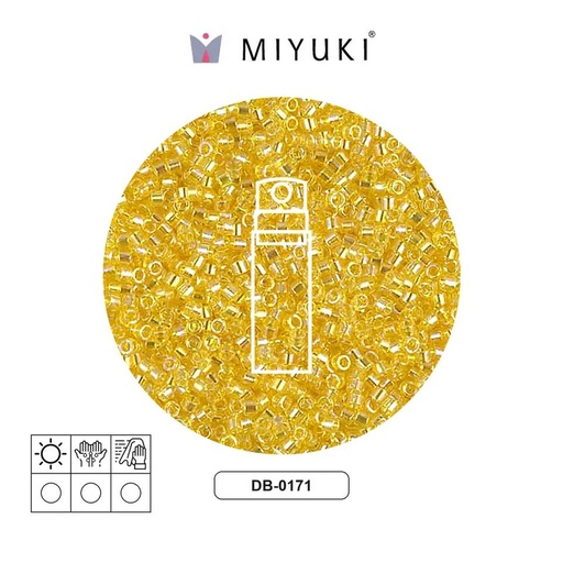 [23080] Miyuki delica 11/0 DB0171 transp amarillo AB x 10g