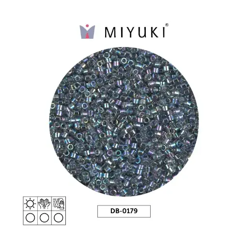 [03428] Miyuki delica 11/0 DB0179 transp claro gris AB x 50gr