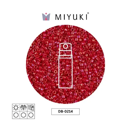 [31098] Miyuki delica 11/0 DB0214 rojo lusterr opaco x 10g
