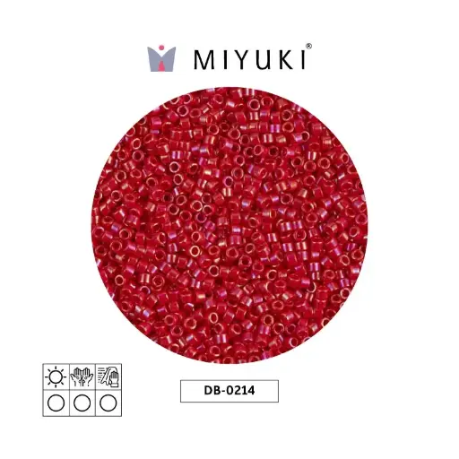 [18023] Miyuki delica 11/0 DB0214 rojo lusterr opaco x 50g