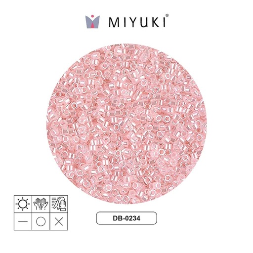 [20861] Miyuki delica 11/0 DB0234 bebé rosado Ceylon perlado x 50g