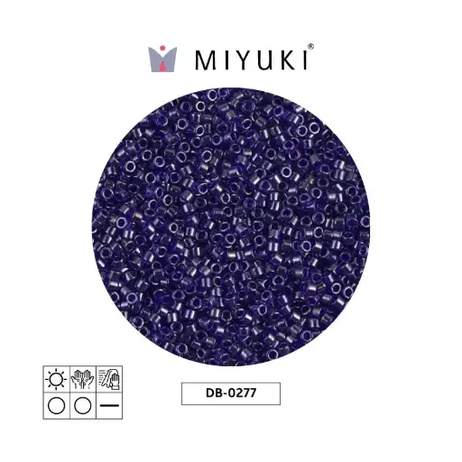 [28441] Miyuki delica 11/0 DB0277 transparent cobalt luster x 50g